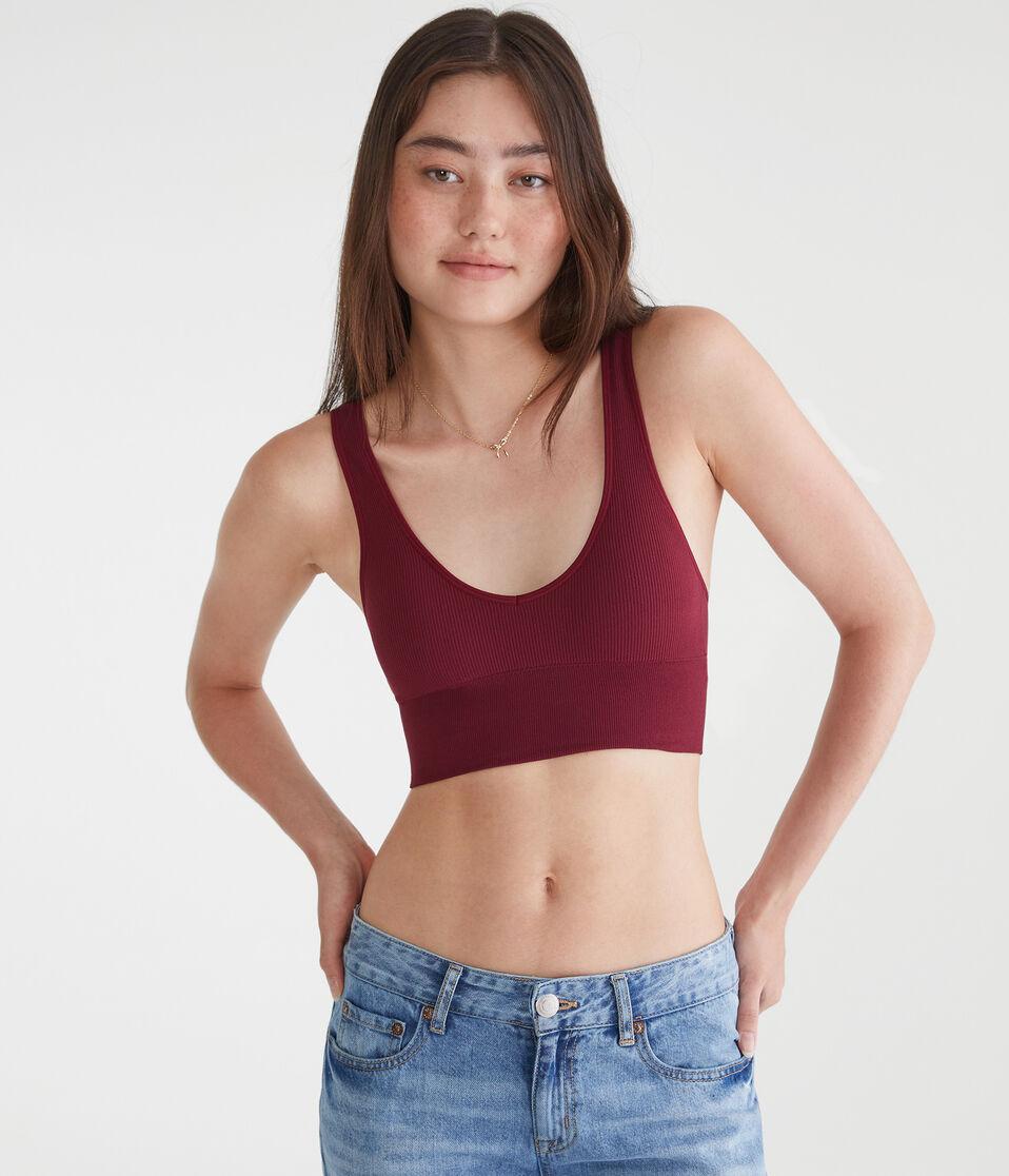aéropostale Seamless Scoop Long-Line Bralette classic auburn
