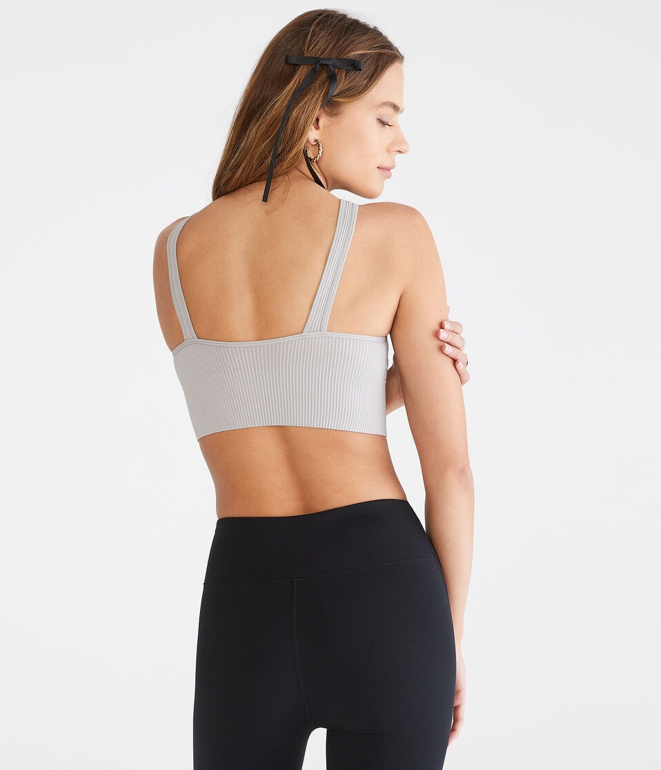 Aéropostale Seamless Scoop Long-Line Bralette Glacier