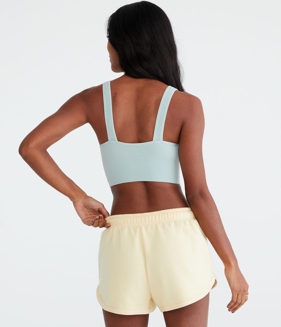 Aéropostale Seamless Scoop Long-Line Bralette Polar Blue