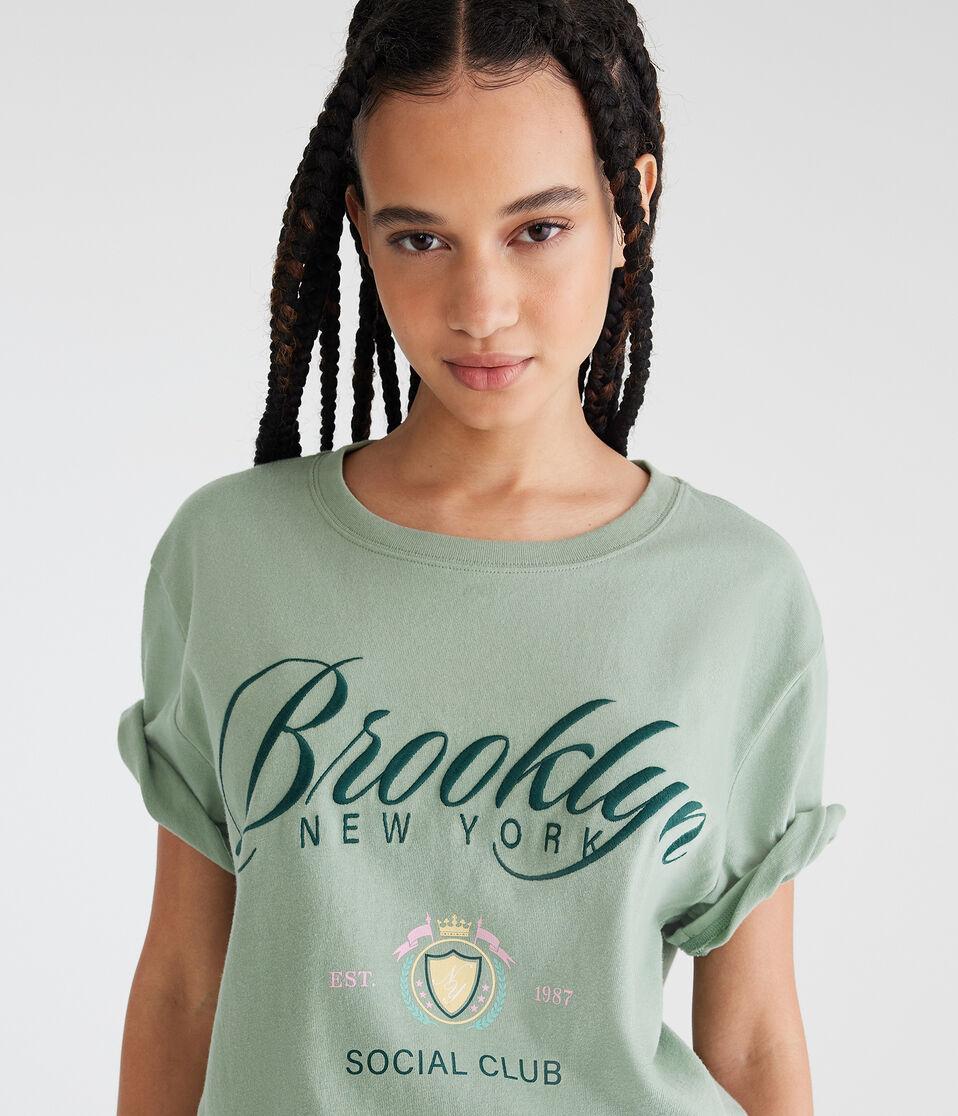 Aéropostale Seriously Soft Brooklyn Boyfriend Graphic Tee Green Bay