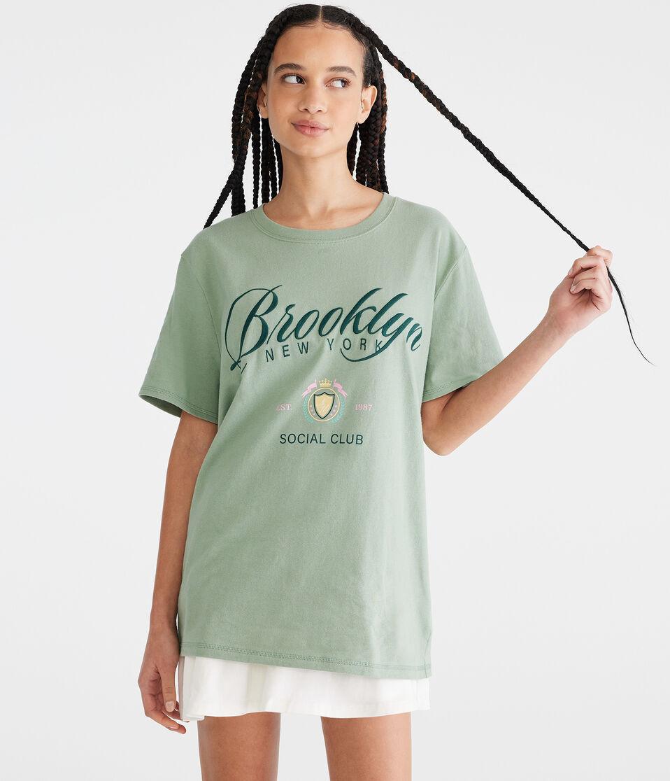 aéropostale Seriously Soft Brooklyn Boyfriend Graphic Tee green bay