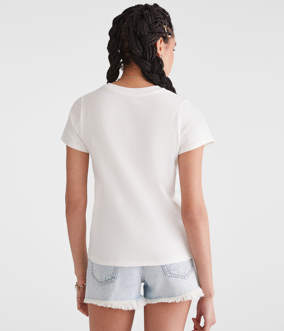 Aéropostale Seriously Soft Brooklyn Football Vintage Fit Graphic Tee Cream