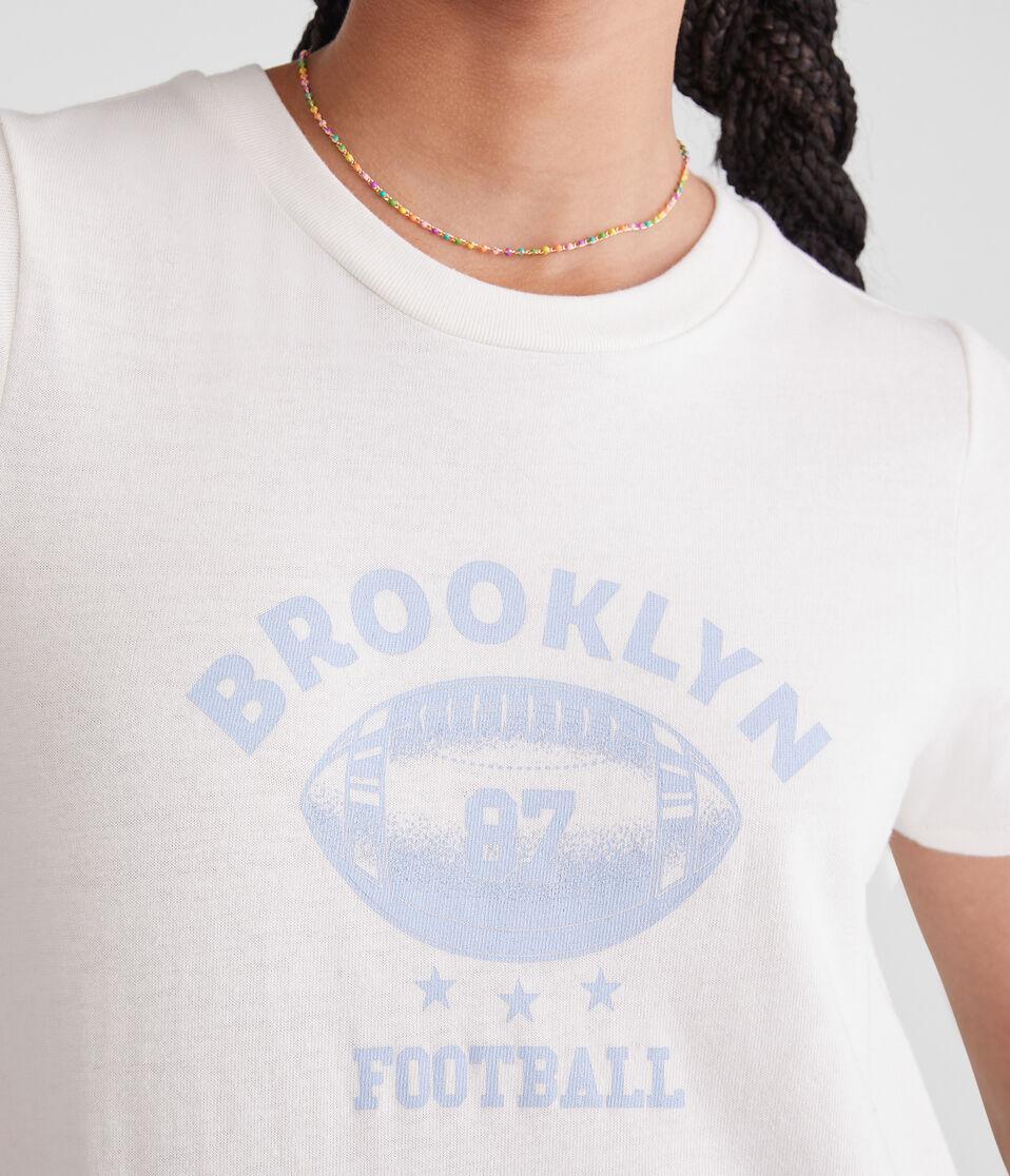 Aéropostale Seriously Soft Brooklyn Football Vintage Fit Graphic Tee Cream