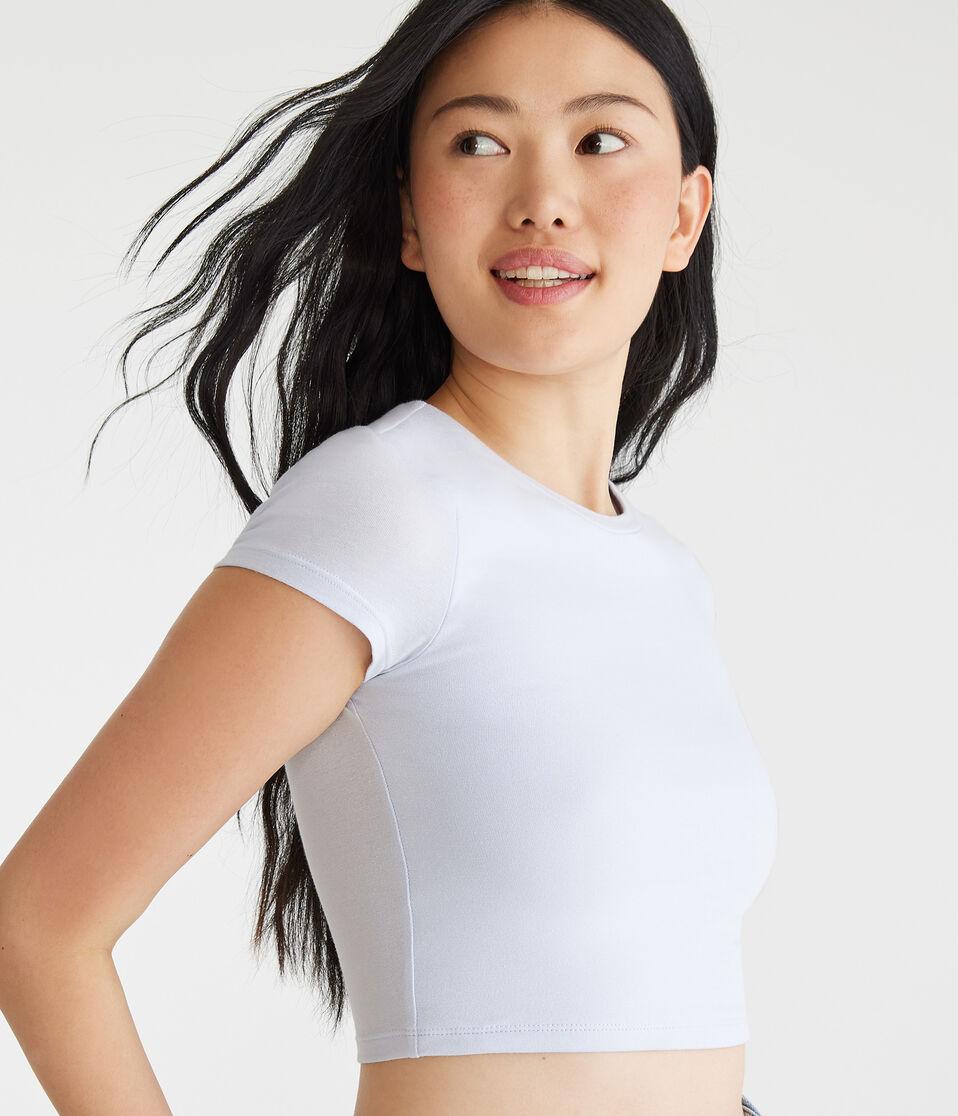 Aéropostale Seriously Soft Crew Baby Tee Skysail Blue