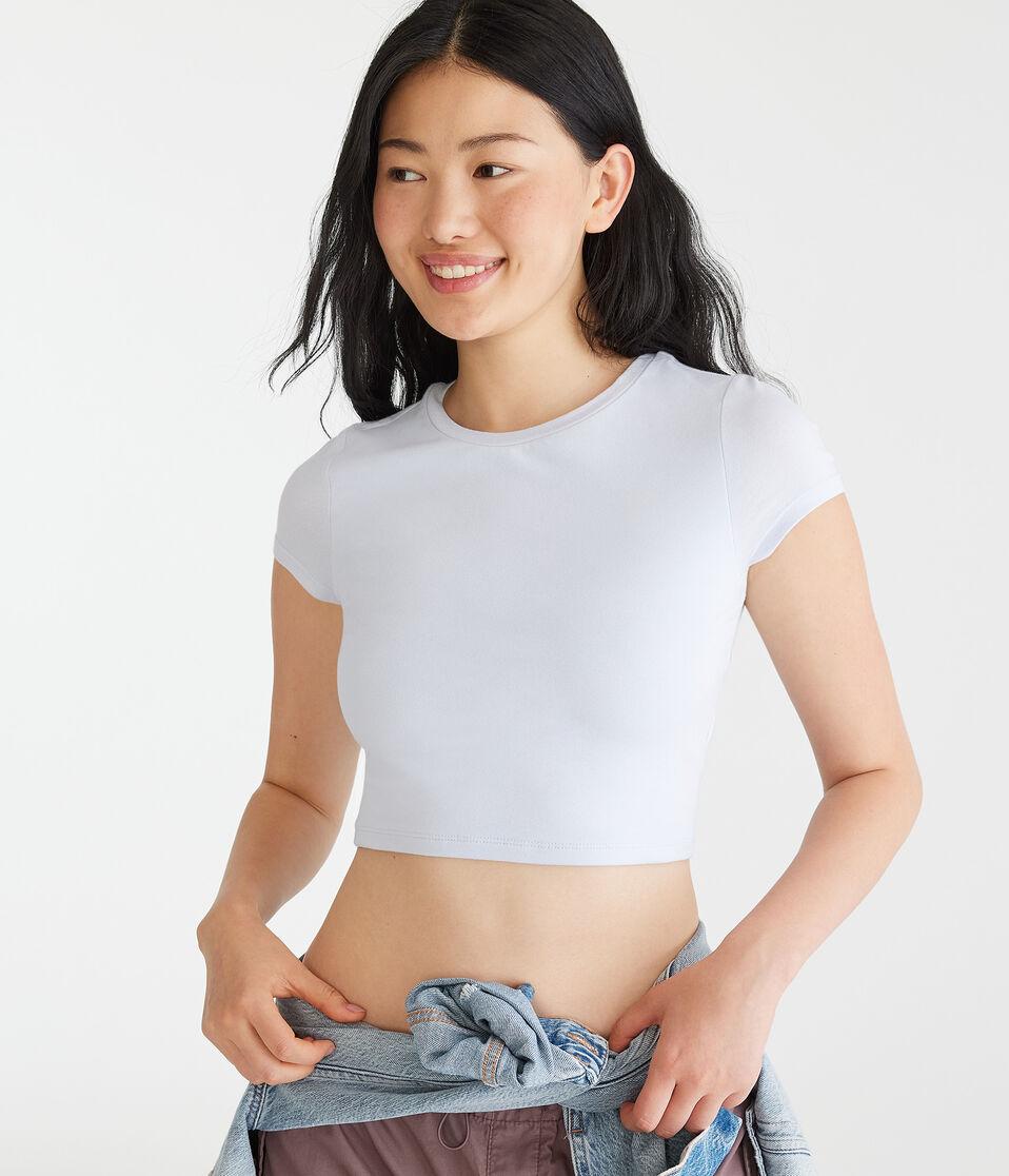Aéropostale Seriously Soft Crew Baby Tee Skysail Blue