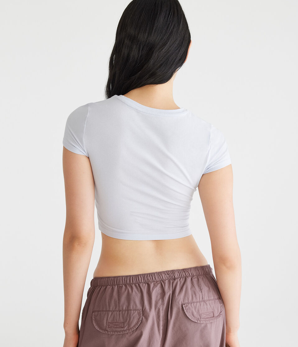Aéropostale Seriously Soft Crew Baby Tee Skysail Blue
