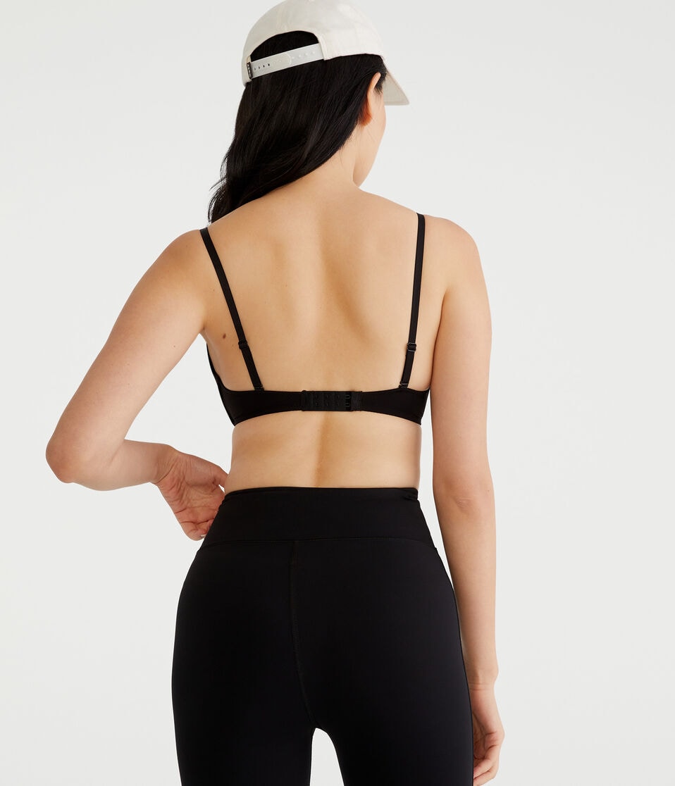 Aéropostale Seriously Soft Smooth Molded V-Neck Push-Up Bra Black Fox