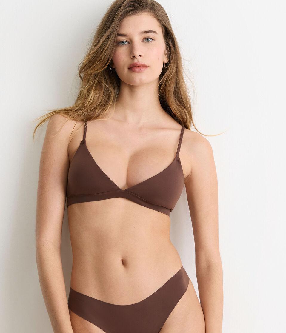 aéropostale Seriously Soft Smooth Triangle Bralette henna
