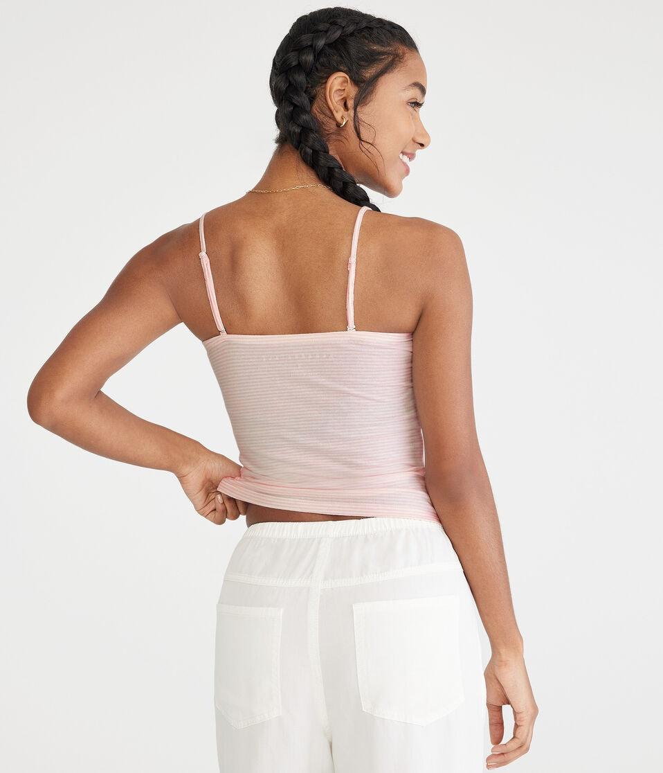 Aéropostale Seriously Soft Striped Everyday Tube Top Lotus Pink