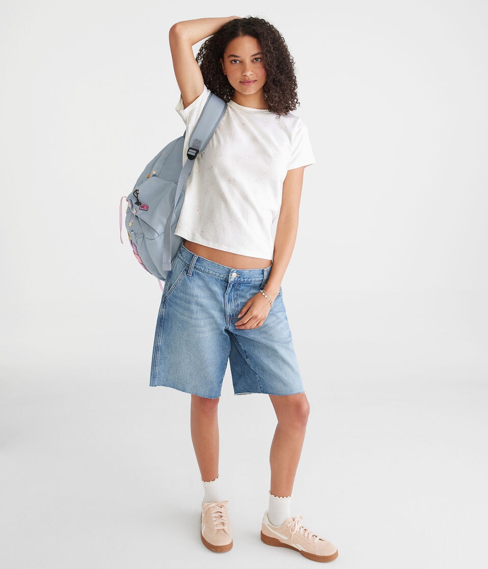 Aéropostale Seriously Soft Vintage Fit Crew Tee Cream