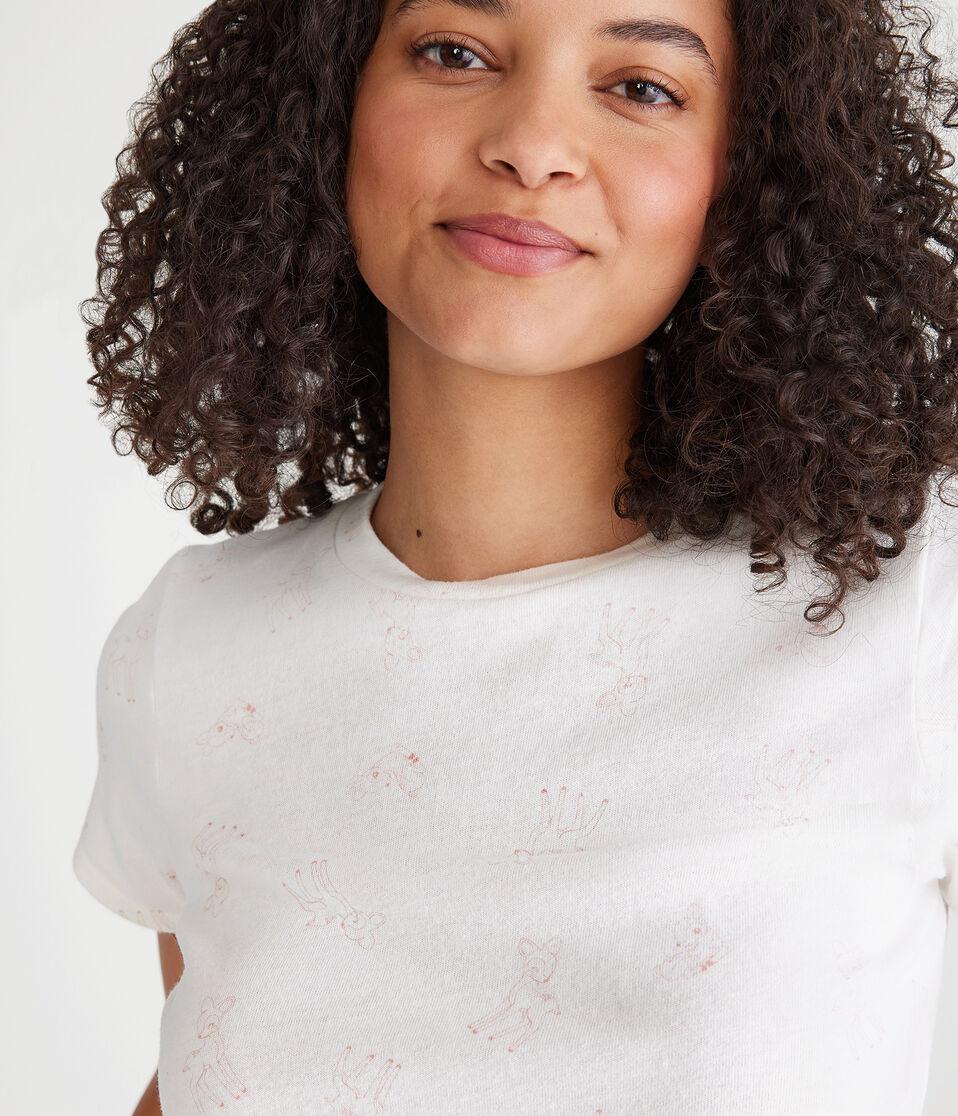 Aéropostale Seriously Soft Vintage Fit Crew Tee Cream