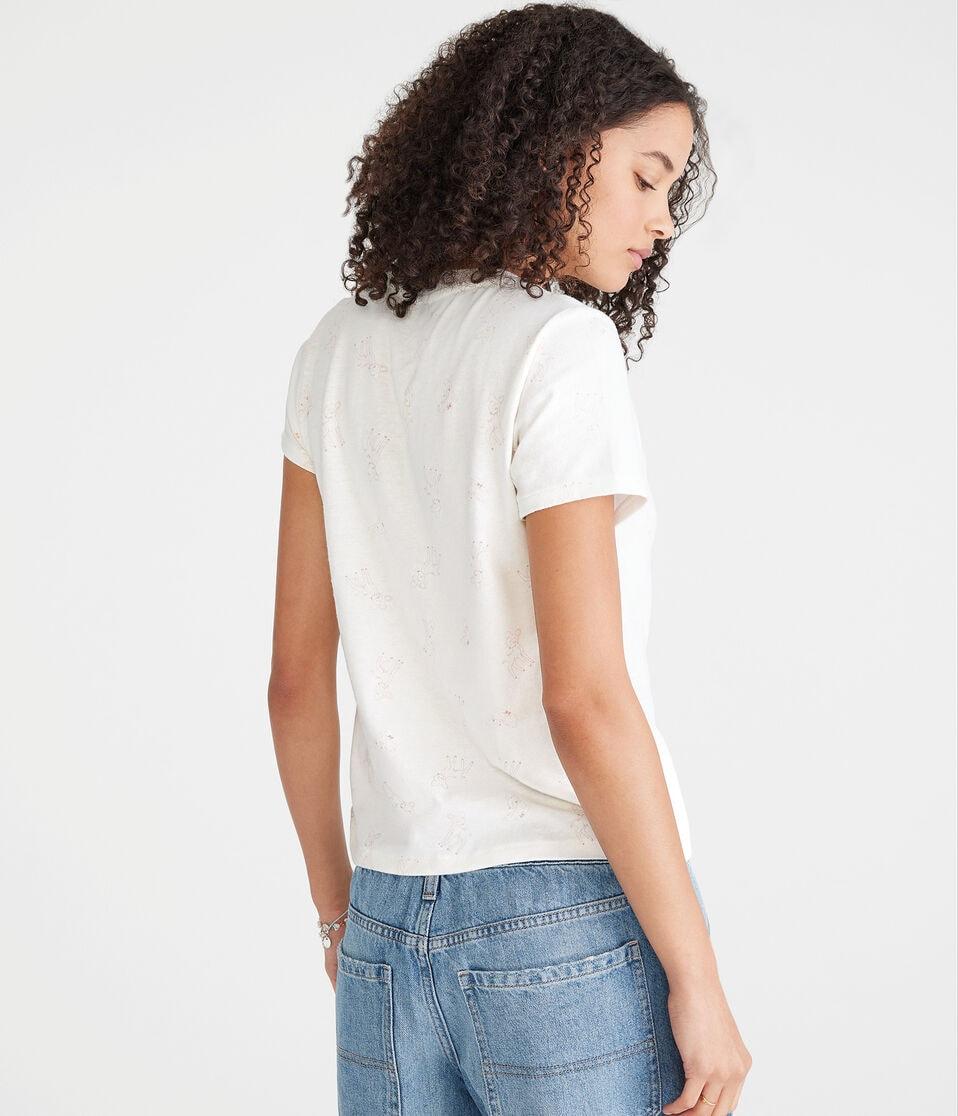 Aéropostale Seriously Soft Vintage Fit Crew Tee Cream