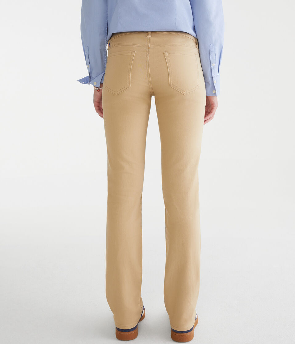 Aéropostale Seriously Stretchy Mid-Rise Straight Uniform Pants Summer Tan