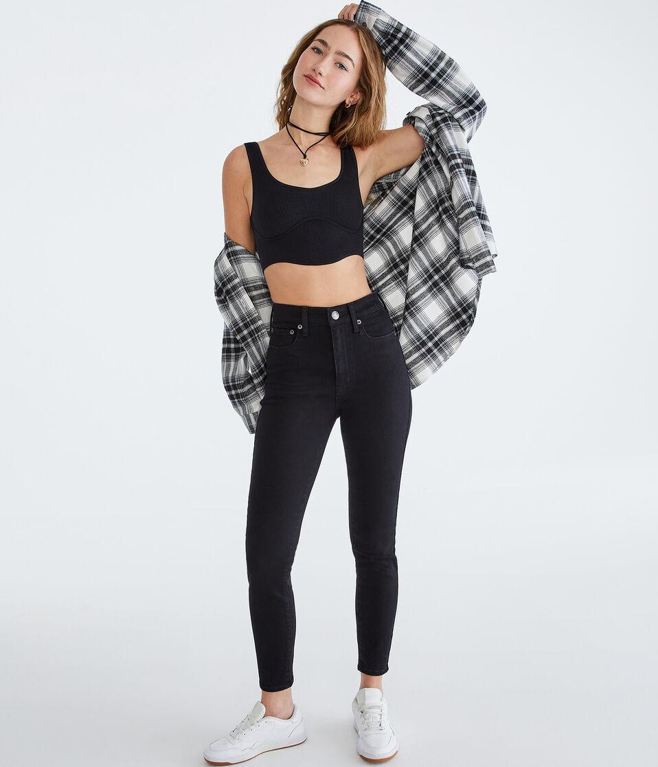 Aéropostale Seriously Stretchy Super High-Rise Ankle Jegging Black