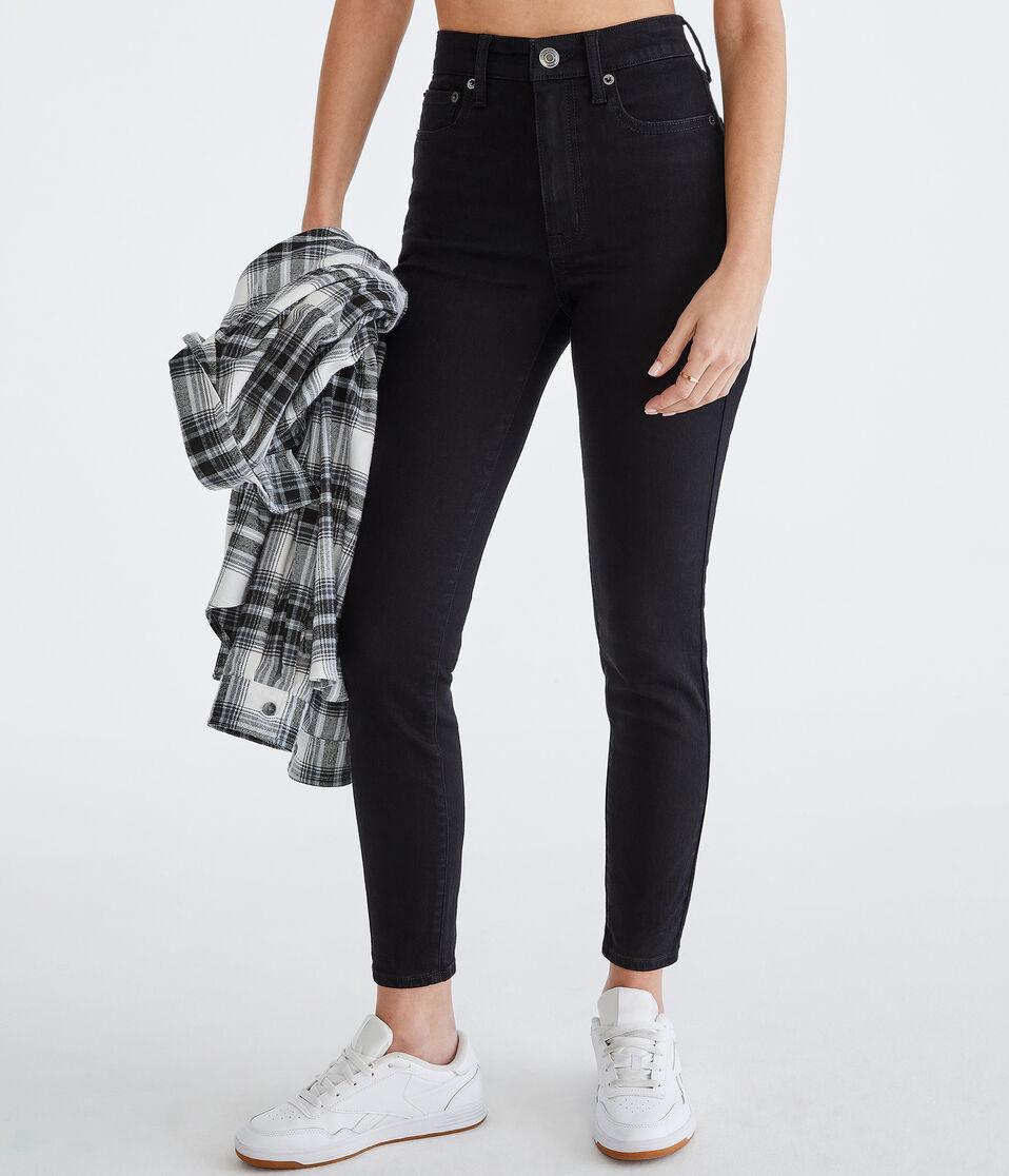 aéropostale Seriously Stretchy Super High-Rise Ankle Jegging black