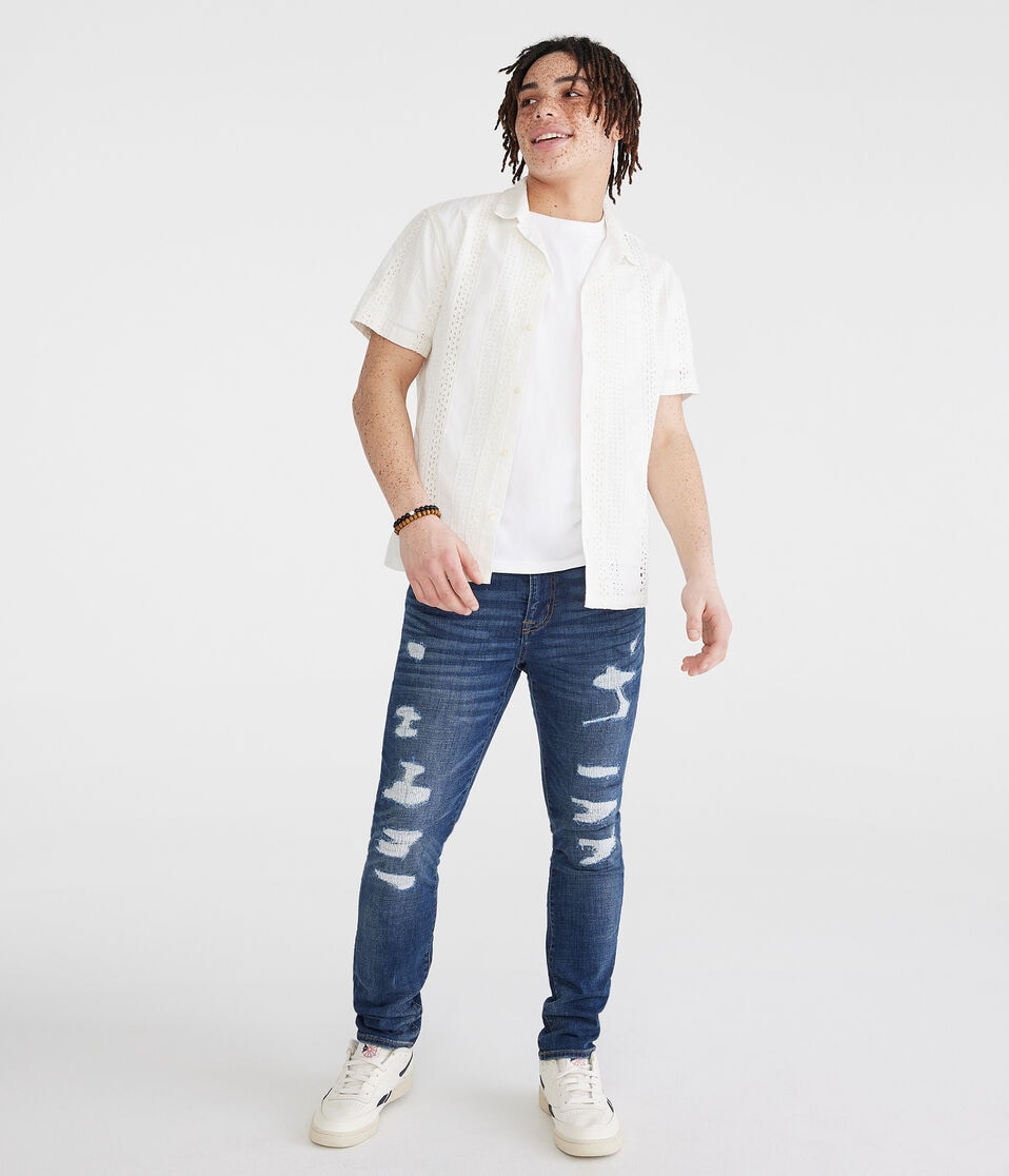 aéropostale Skinny Premium Jean with COOLMAX® Technology medium wash