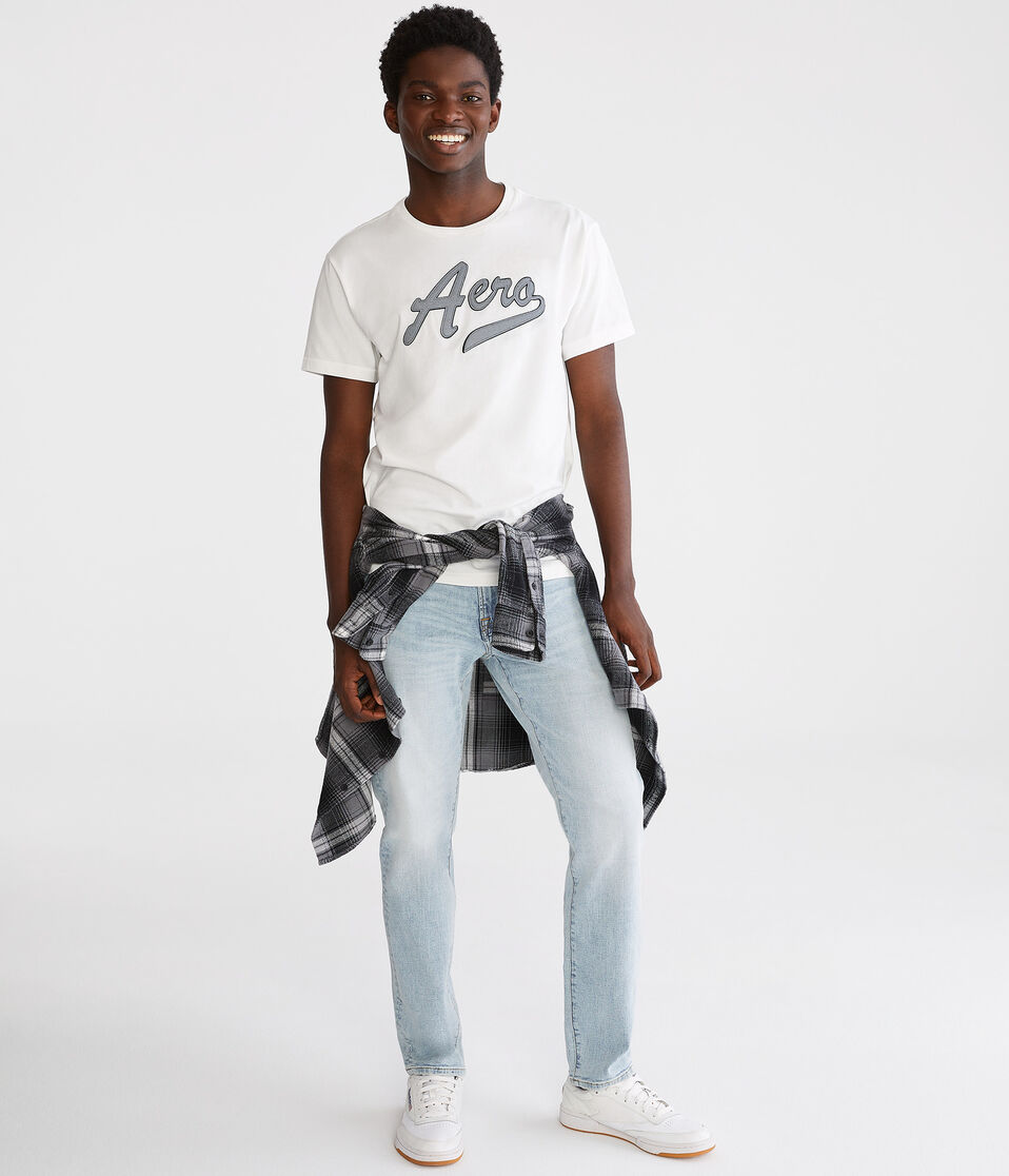 Aéropostale Slim Premium Max Stretch Jean With COOLMAX® Technology Light Wash
