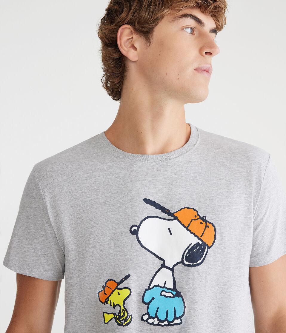 Aéropostale Snoopy Baseball Relaxed Graphic Tee Grey