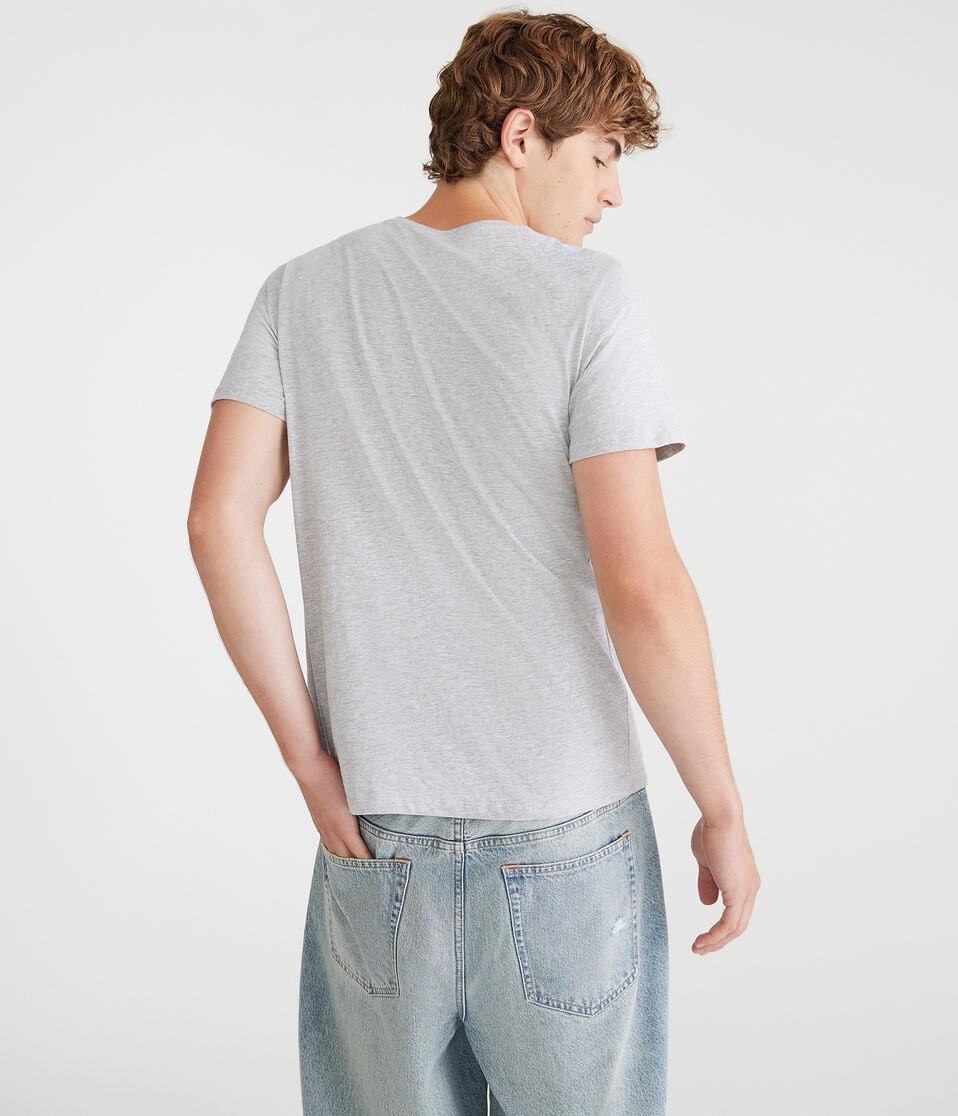 Aéropostale Snoopy Baseball Relaxed Graphic Tee Grey