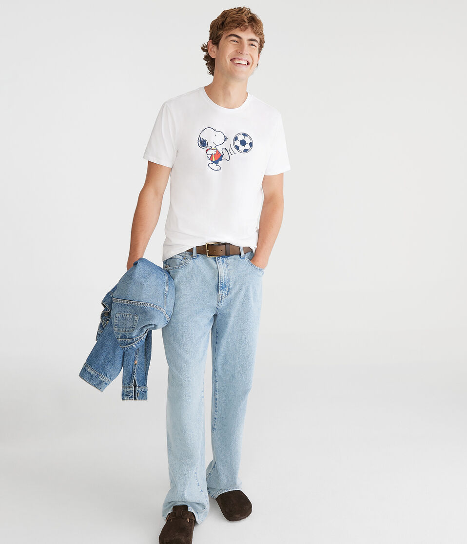 Aéropostale Snoopy Soccer Relaxed Graphic Tee White