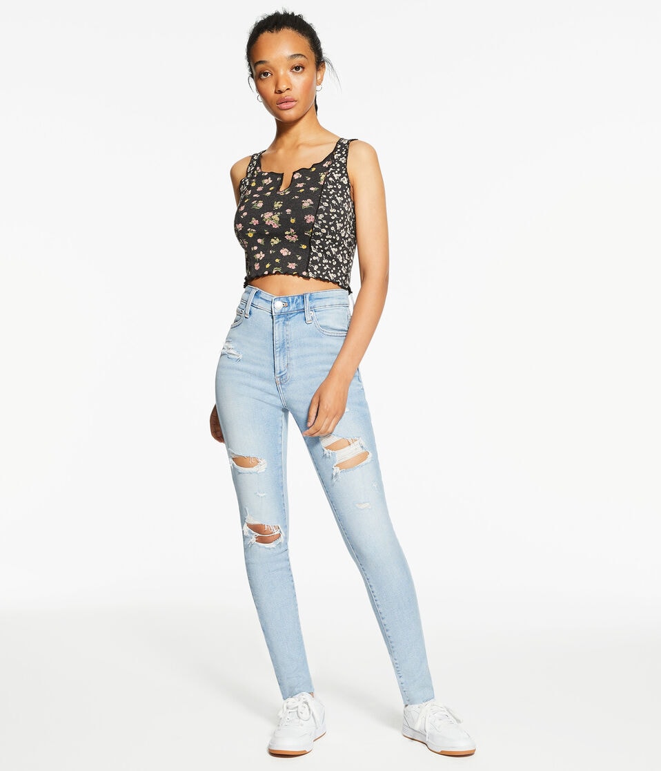 Aéropostale Soft Flex Super High-Rise Jegging Light Wash