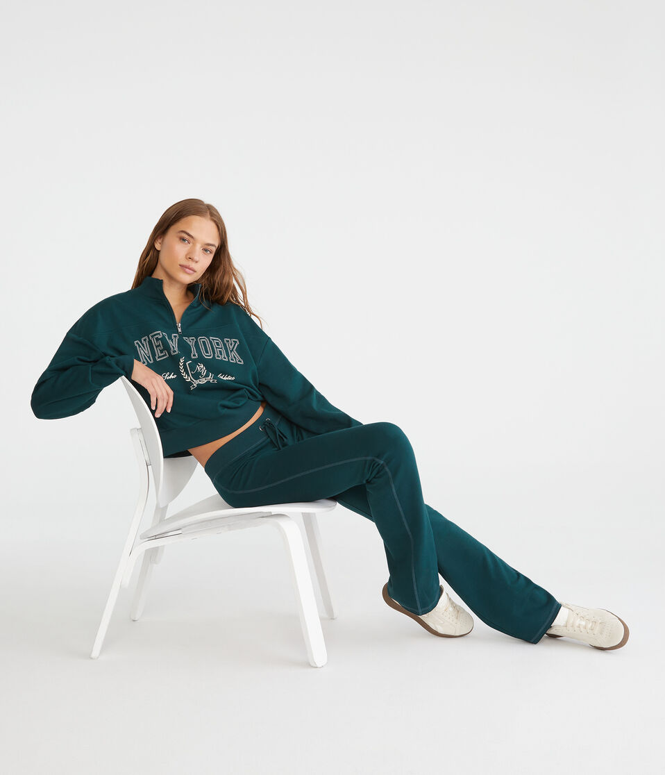 Aéropostale Solid Fit & Flare Sweatpants Dusty Rosemary