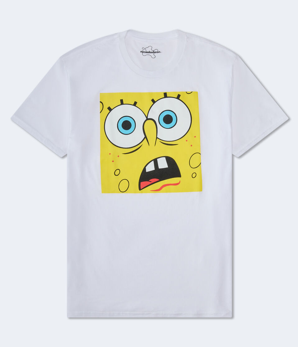 aéropostale SpongeBob Face Relaxed Graphic Tee white
