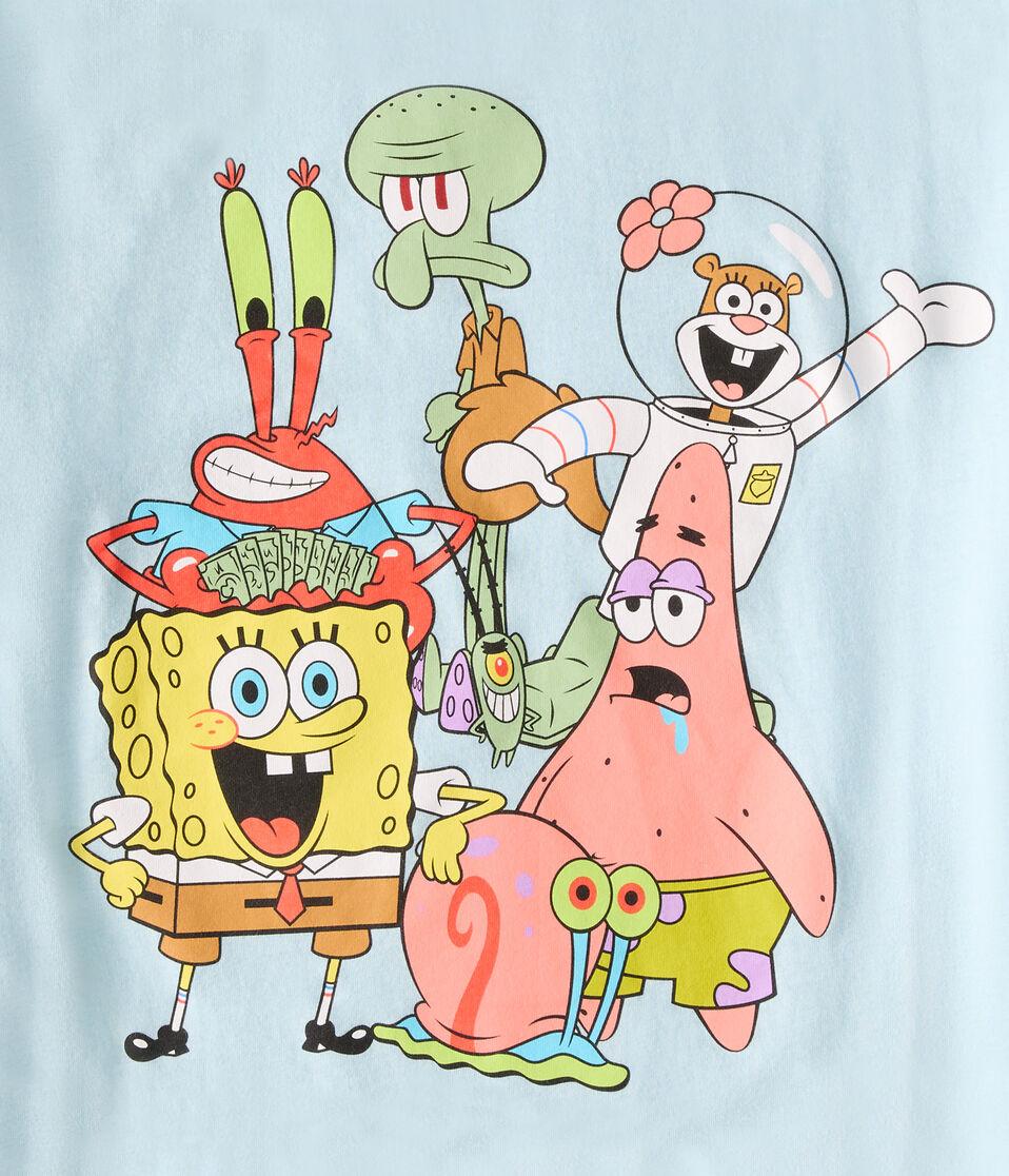 Aéropostale SpongeBob & Friends Relaxed Graphic Tee Blue