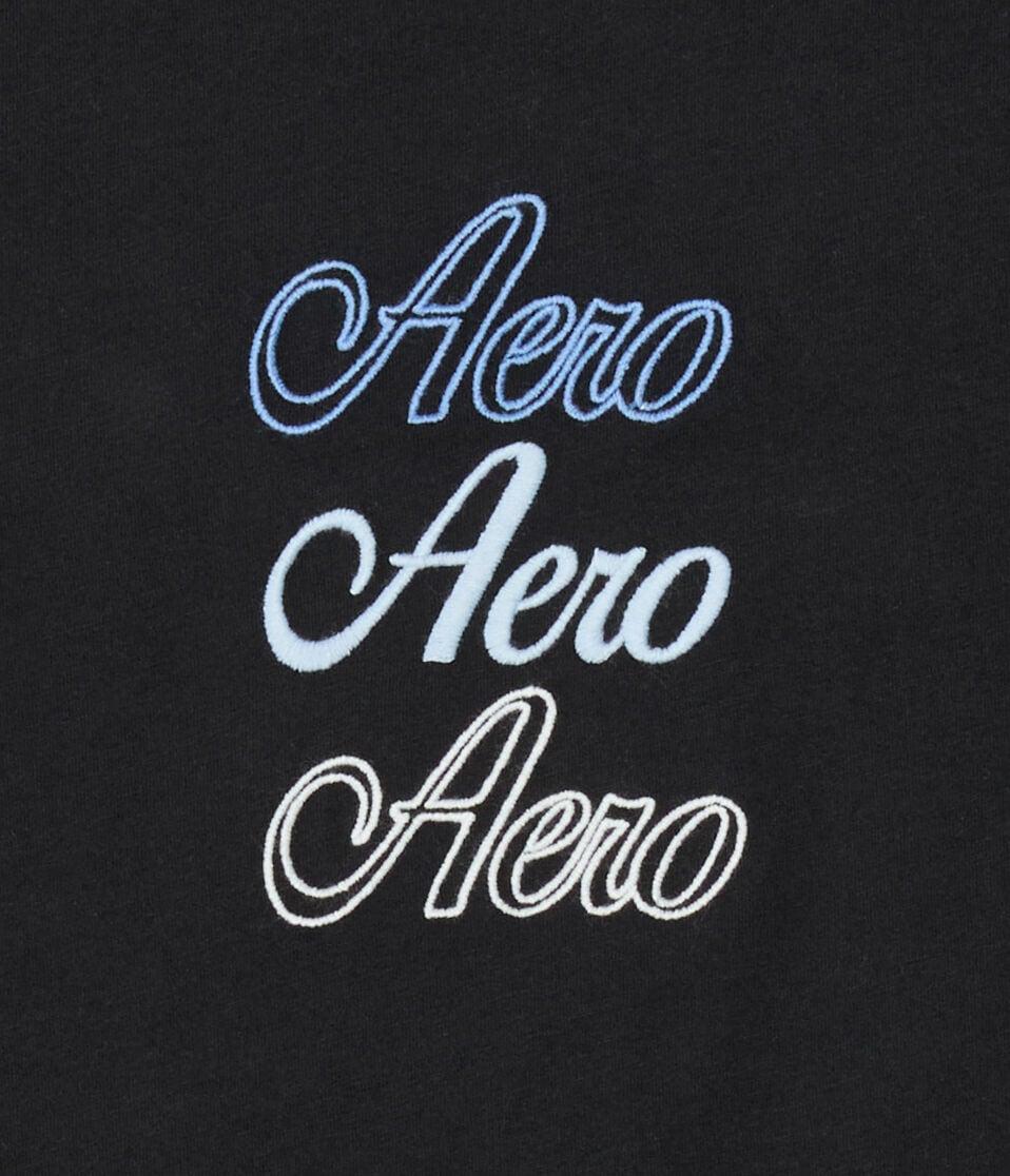 Aéropostale Stacked Aero Logo Graphic Tee Black Fox