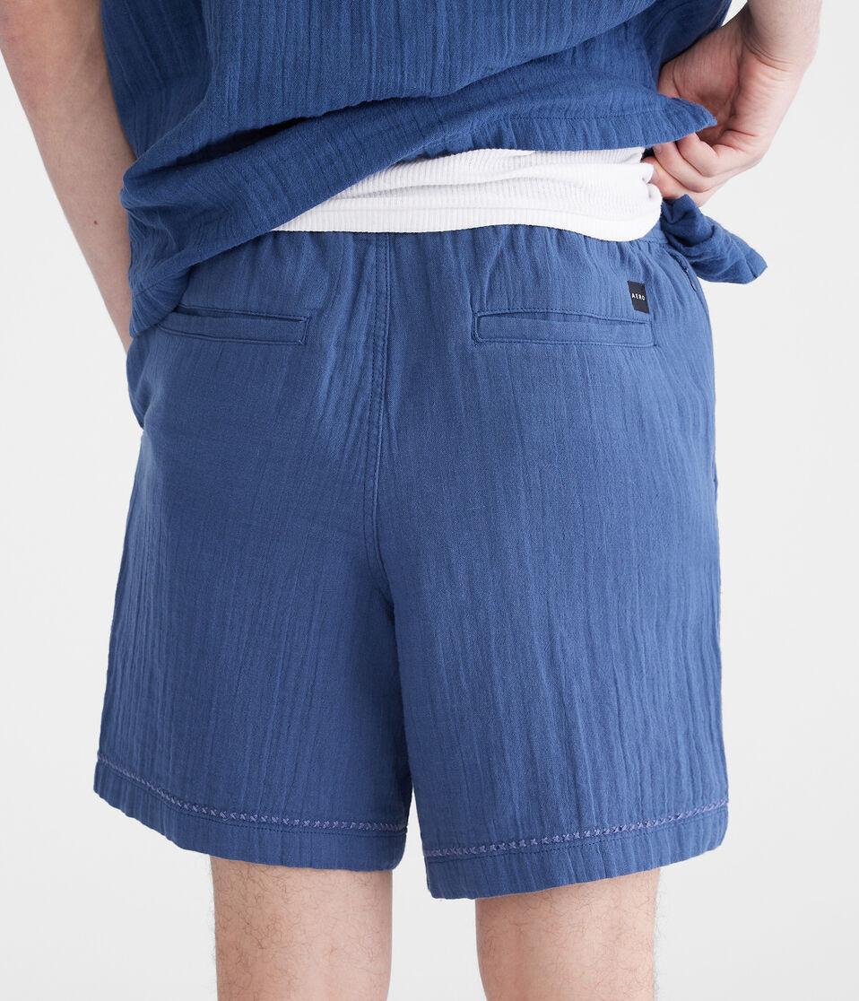 Aéropostale Stitched Floral Gauze All Day Jogger Shorts 7" Pine Grove