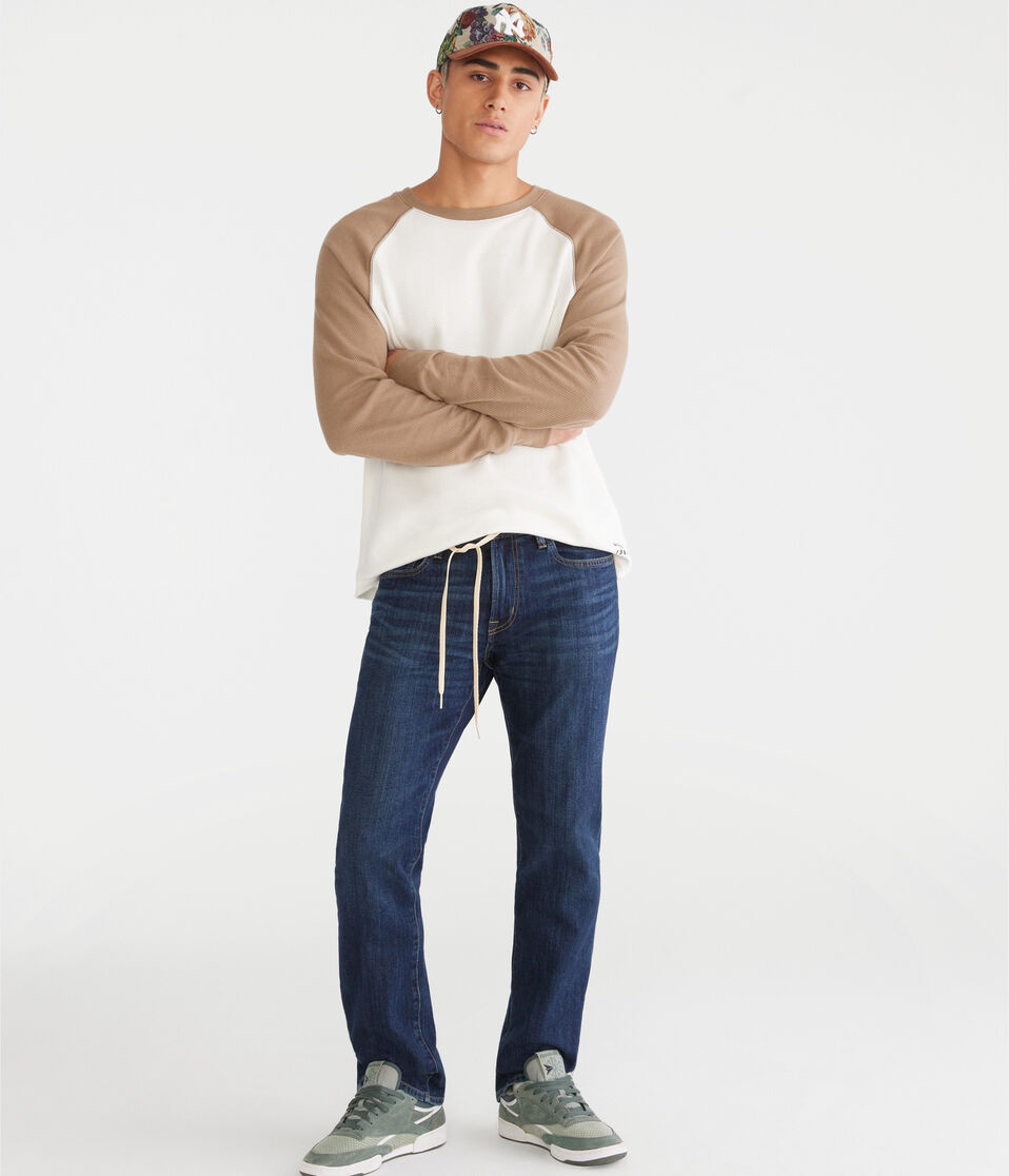 Aéropostale Straight Premium Jean With COOLMAX® Technology Dark Wash