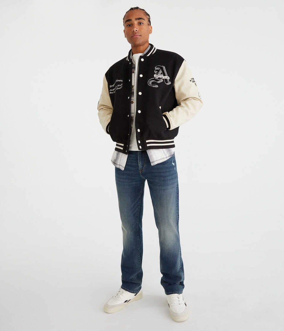 Aéropostale Straight Premium Jean With COOLMAX® Technology Dark Wash