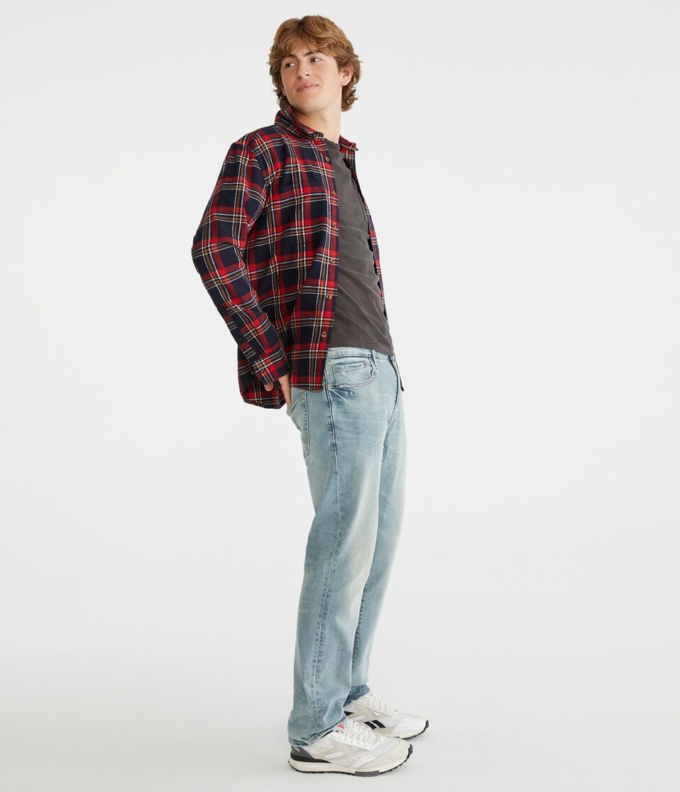 Aéropostale Straight Premium Jean With COOLMAX® Technology Light Wash