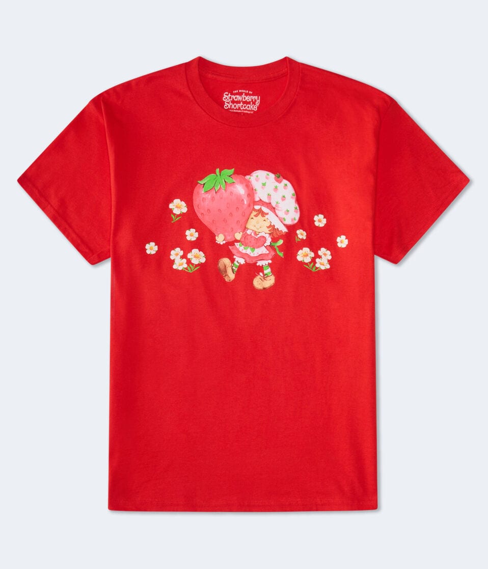 aéropostale Strawberry Shortcake Oversized Graphic Tee red
