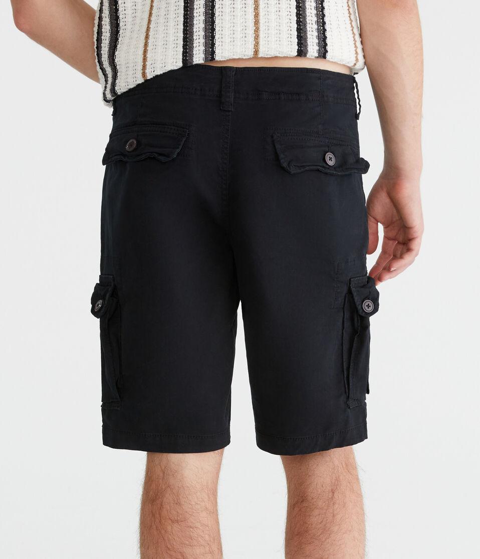 Aéropostale Stretch Twill Cargo Shorts 10" Black Fox