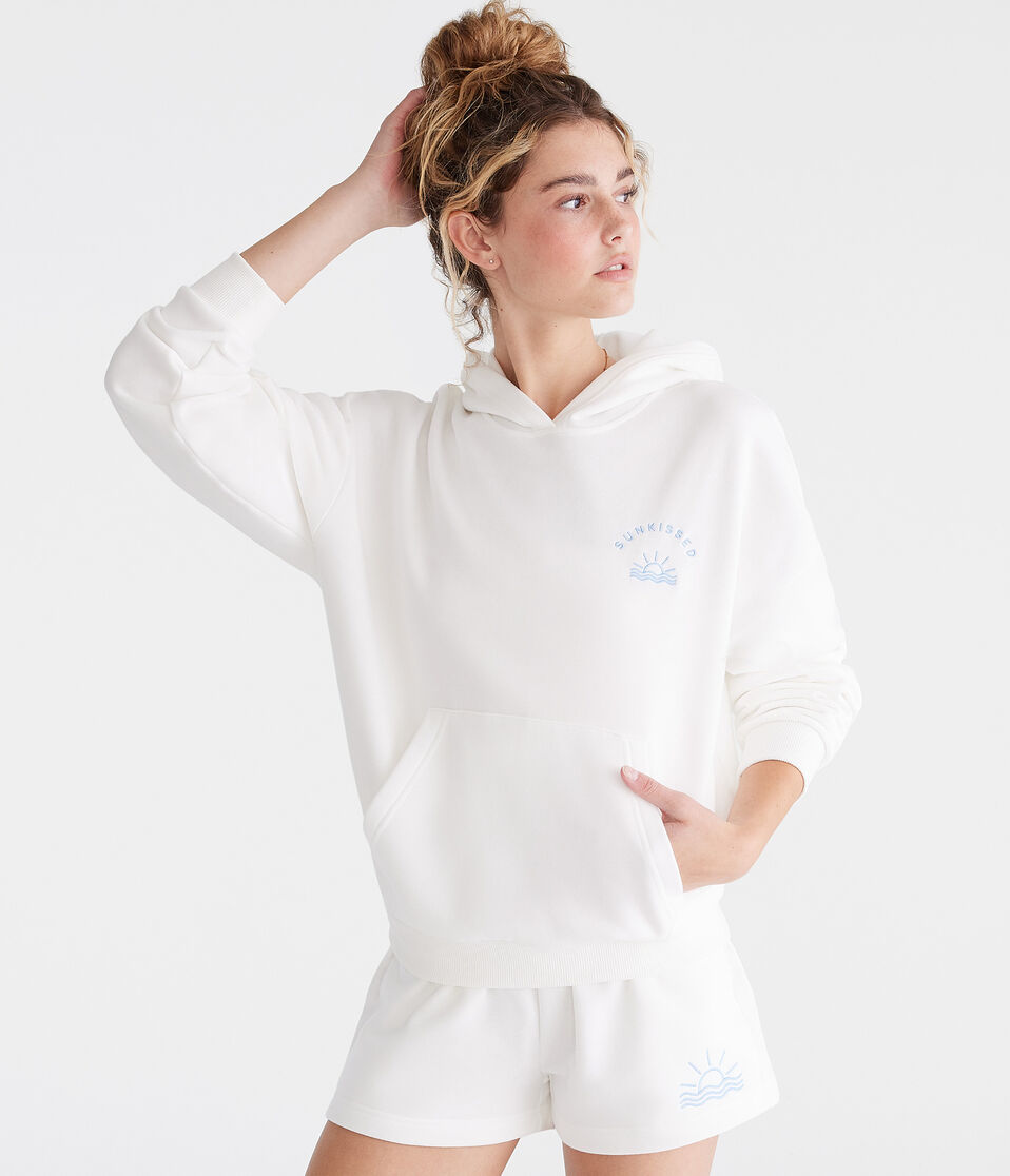 Aéropostale Sunkissed Beach Babe Pullover Hoodie Gardenia