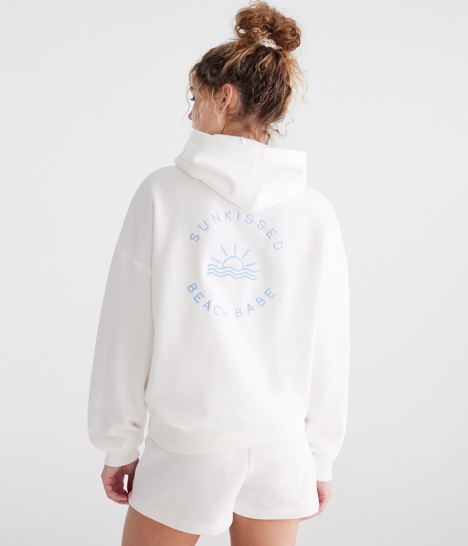 aéropostale Sunkissed Beach Babe Pullover Hoodie gardenia