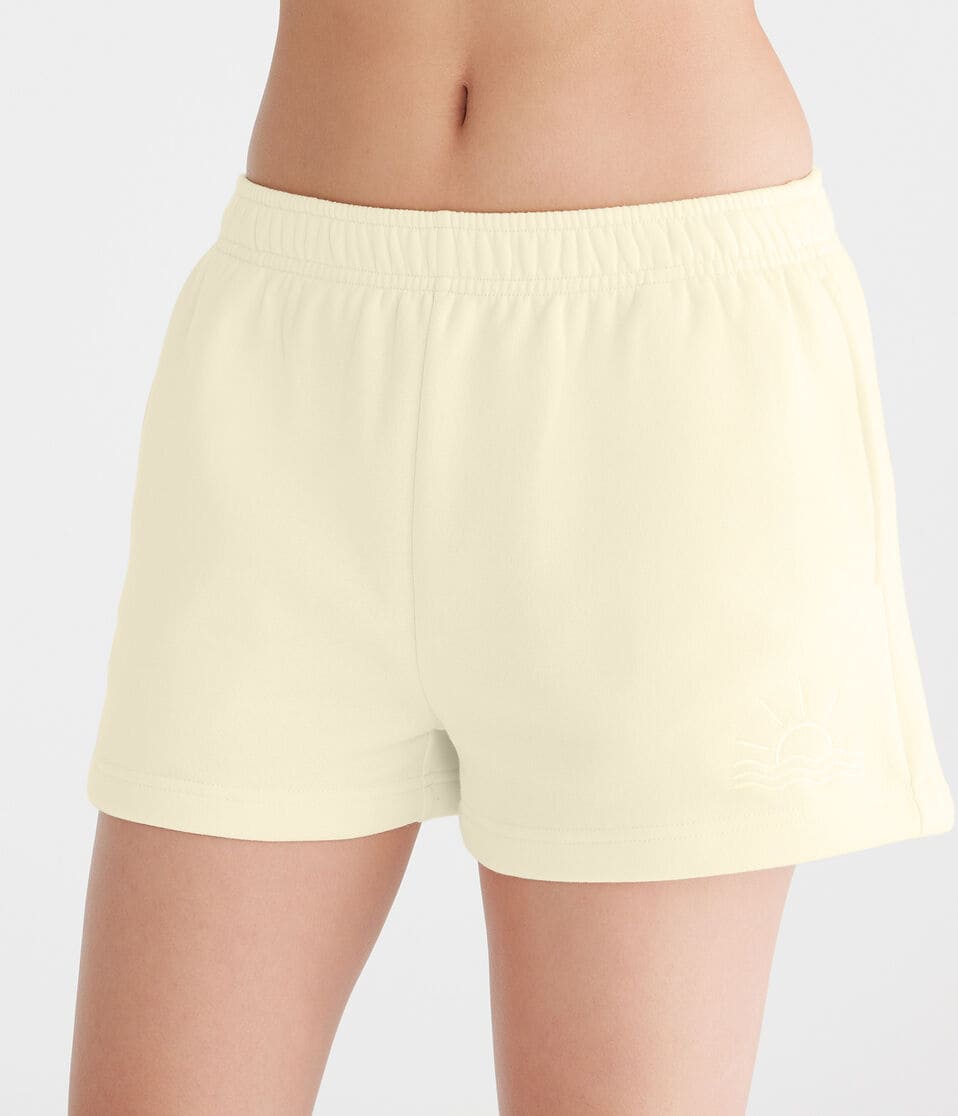 Aéropostale Sunkissed High-Rise Fleece Shorts Yellow