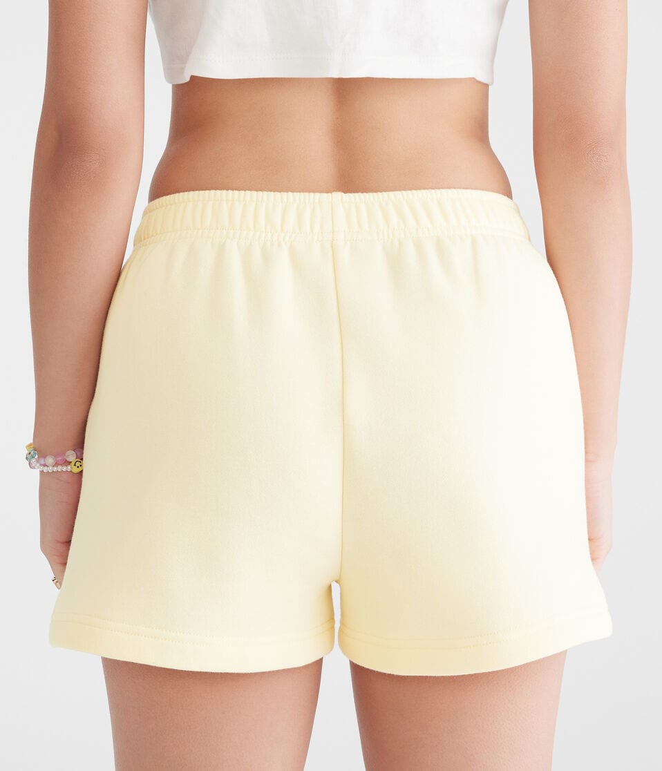 Aéropostale Sunkissed High-Rise Fleece Shorts Yellow