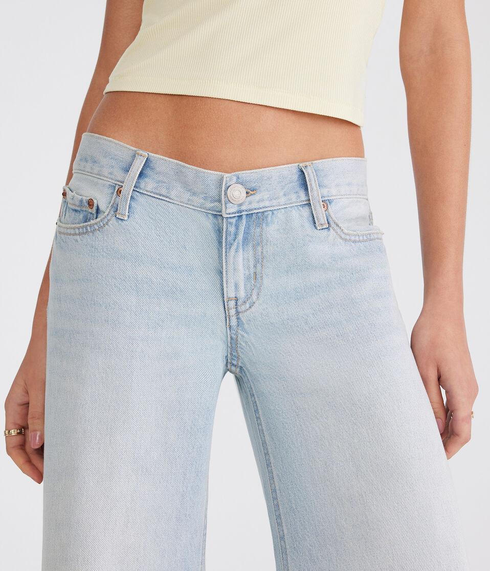 Aéropostale Super Low-Rise Ultra Wide Leg Jean Light Wash
