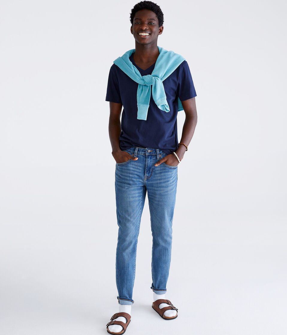 Aéropostale Super Skinny Performance Jean With TruTemp365® Technology Medium Wash