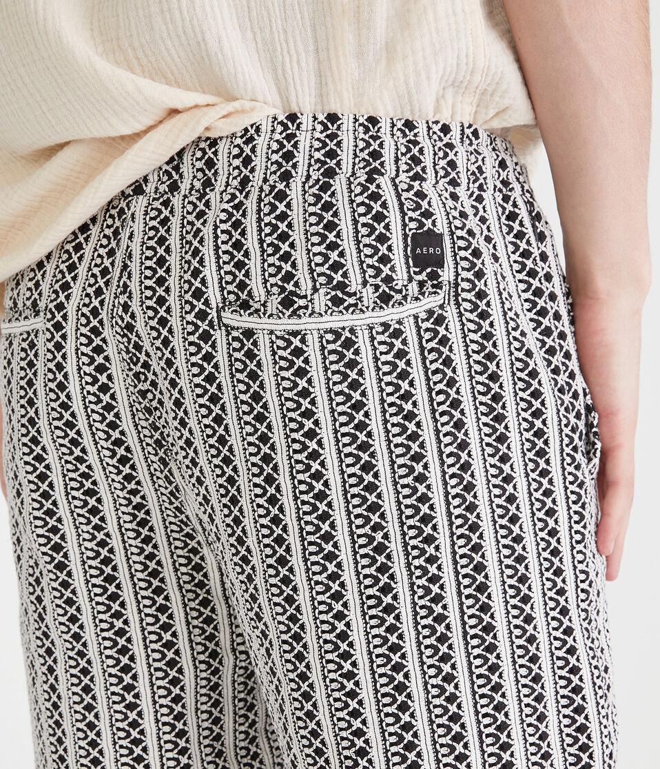 Aéropostale Textured Stripe All Day Jogger Shorts 7" Ivory
