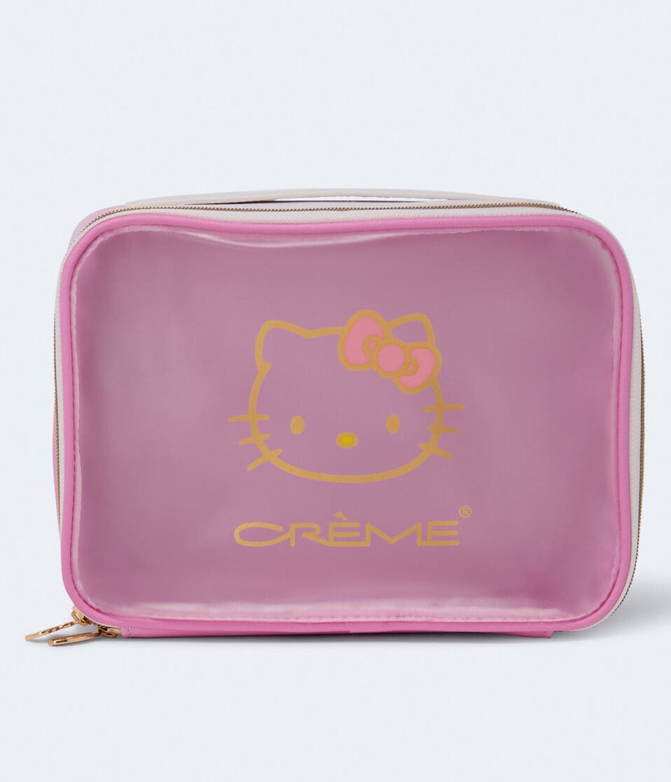 aéropostale The Crème Shop x Hello Kitty Travel Makeup Case pink