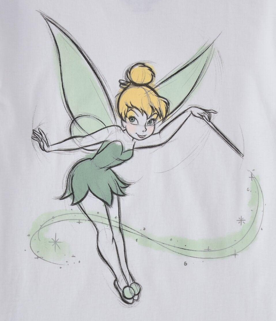 Aéropostale Tinkerbell Sketch Oversized Graphic Tee Cream