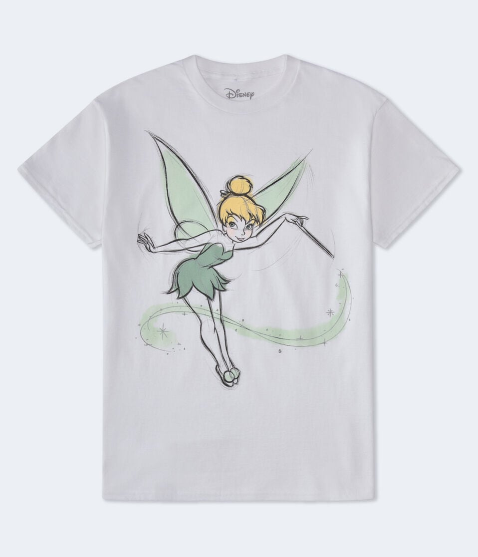 aéropostale Tinkerbell Sketch Oversized Graphic Tee cream