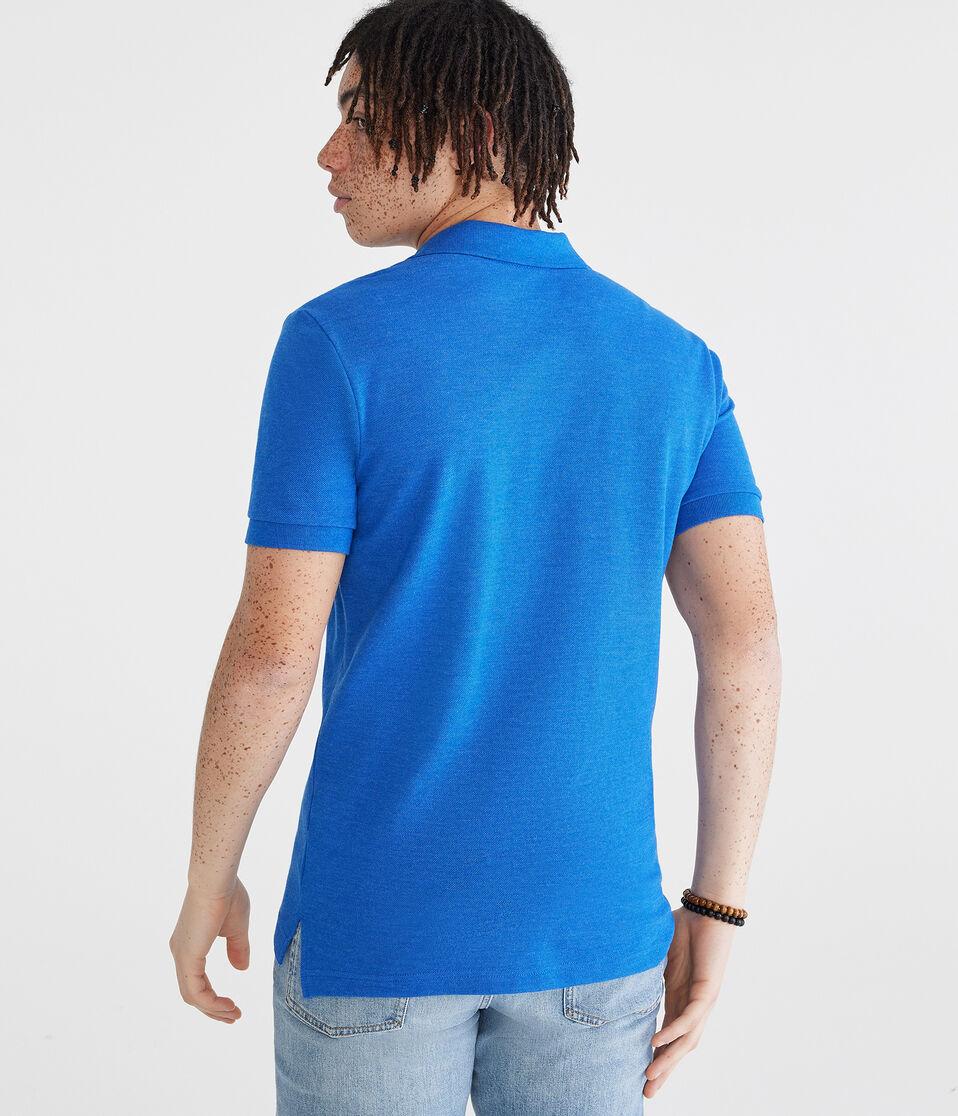 Aéropostale Tonal A87 Logo Piqué Polo Atlantic Deep