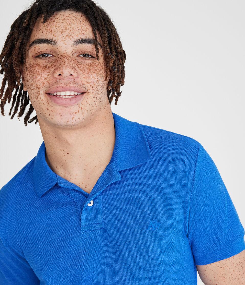 Aéropostale Tonal A87 Logo Piqué Polo Atlantic Deep