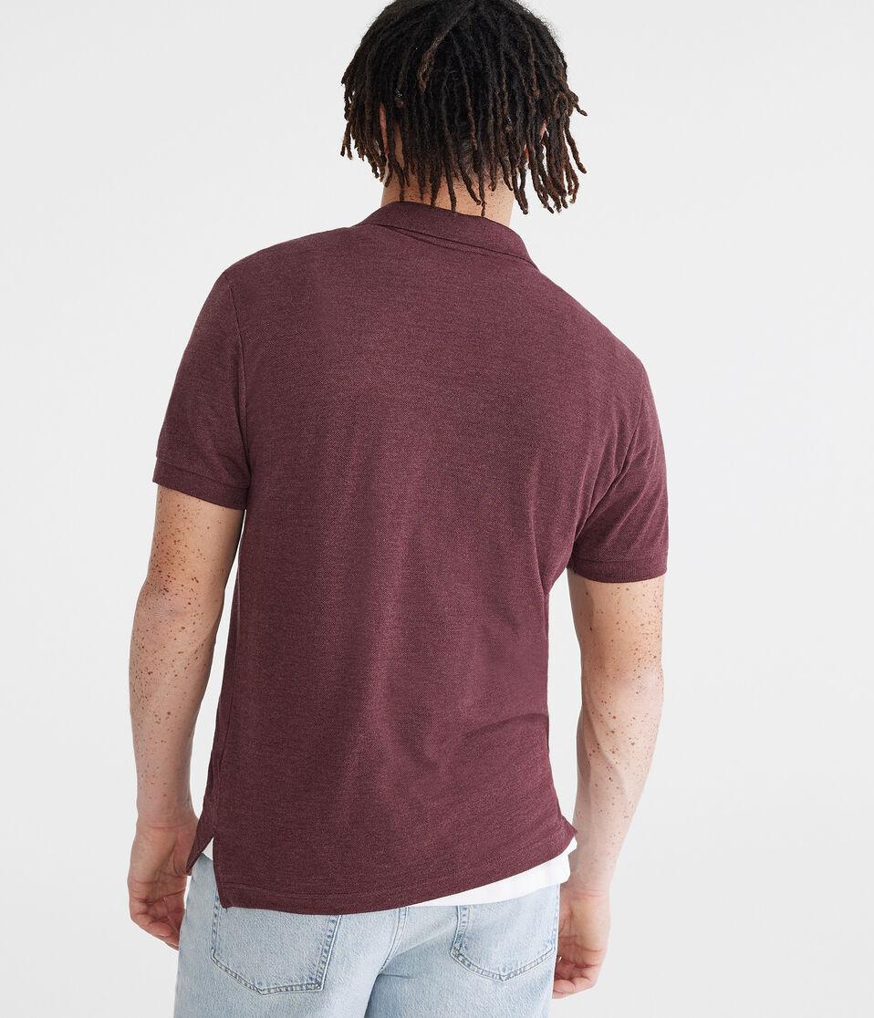 Aéropostale Tonal A87 Logo Piqué Polo Dark Burgundy