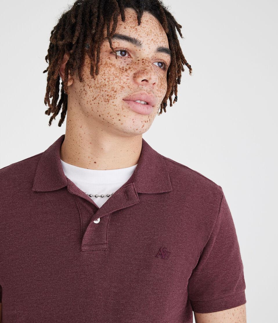 aéropostale Tonal A87 Logo Piqué Polo dark burgundy