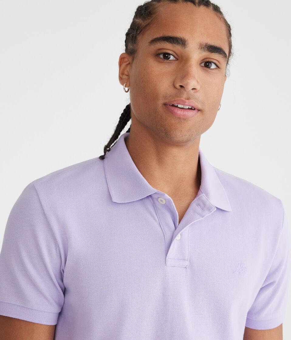 Aéropostale Tonal A87 Logo Piqué Polo Lilac Holiday